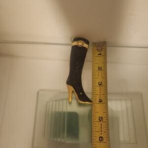 Vintage Pier 1 Metal Heeled Boot Christmas Ornament